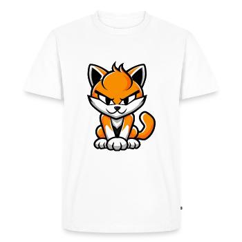 Bande dessinée Chat - T-shirt Premium bio Homme - blanc - Devant - Nico (187cm)