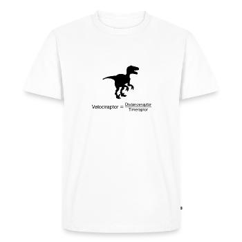 Funny maths equation - Men's Premium Organic T-Shirt - white - Front - Nico (187cm)