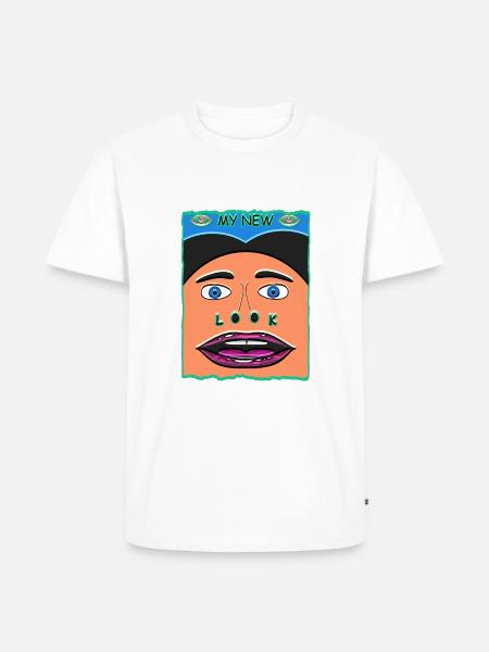 My New Look - Männer Premium Bio T-Shirt - Weiß