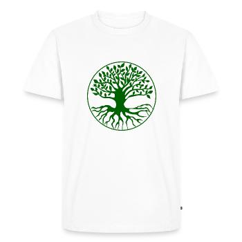 Arbre Arbre de vie - T-shirt Premium bio Homme - blanc - Devant - Nico (187cm)
