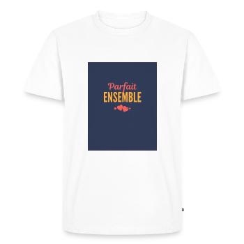 Parfait Ensemble - T-shirt Premium bio Homme - blanc - Devant - Nico (187cm)