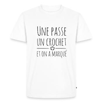 une passe-olive et tom-Club Dorothée-football - T-shirt Premium bio Homme - blanc - Devant - Nico (187cm)