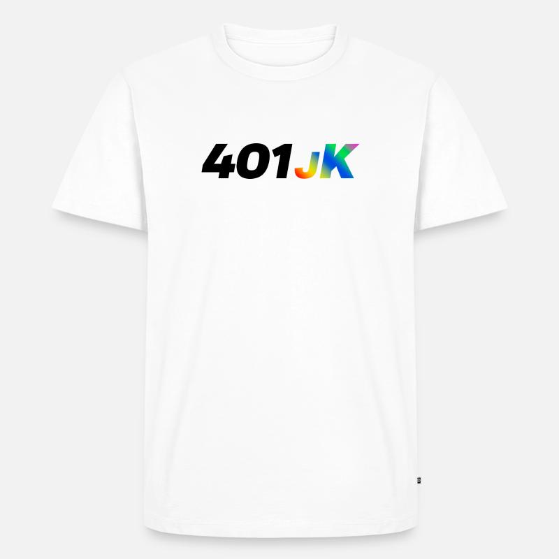 401JK Regenbogen Gradient - Männer Premium Bio T-Shirt - Weiß