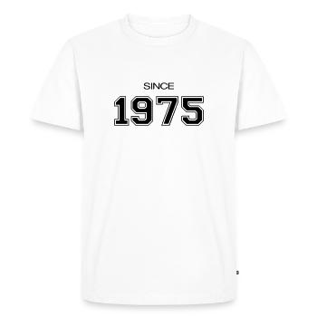cadeau d'anniversaire 1975 - T-shirt Premium bio Homme - blanc - Devant - Nico (187cm)
