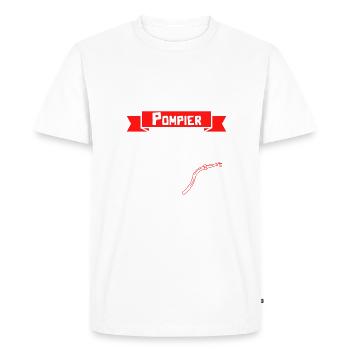 Je suis pompier retraité, cadeau humour retraite - T-shirt Premium bio Homme - blanc - Devant - Nico (187cm)