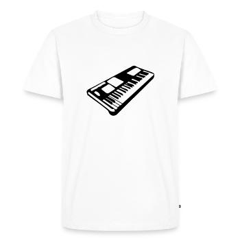 clavier musique piano music instrument - T-shirt Premium bio Homme - blanc - Devant - Nico (187cm)