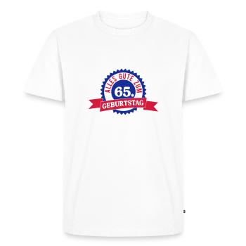 all good 65th 2c - Men's Premium Organic T-Shirt - white - Front - Nico (187cm)