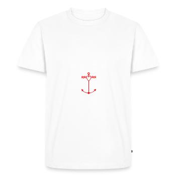Sailor Ship Ahoy Mer et Amour - T-shirt Premium bio Homme - blanc - Devant - Nico (187cm)
