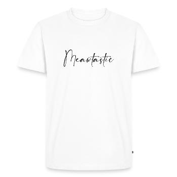 Meawtastic design Funny Cat Design - Men's Premium Organic T-Shirt - white - Front - Nico (187cm)