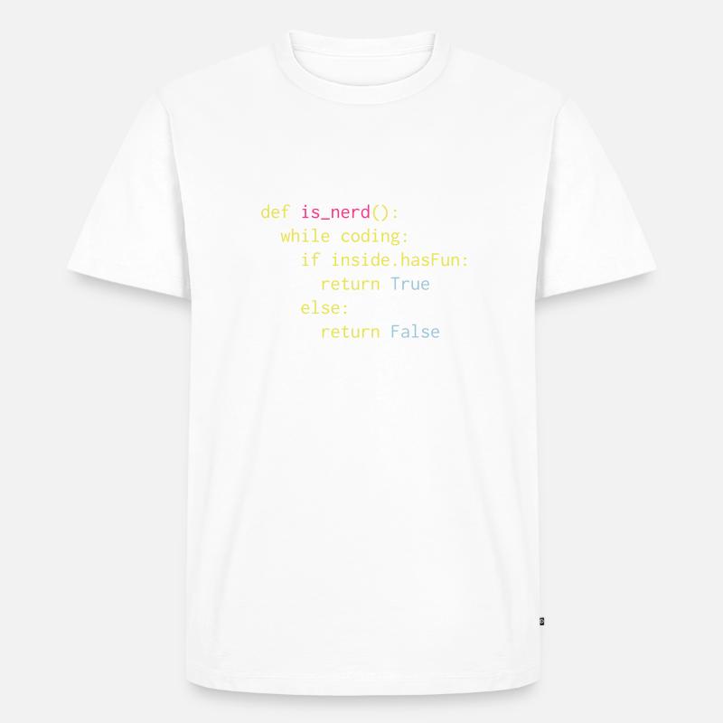 Python Definition von Nerd - Männer Premium Bio T-Shirt - Weiß