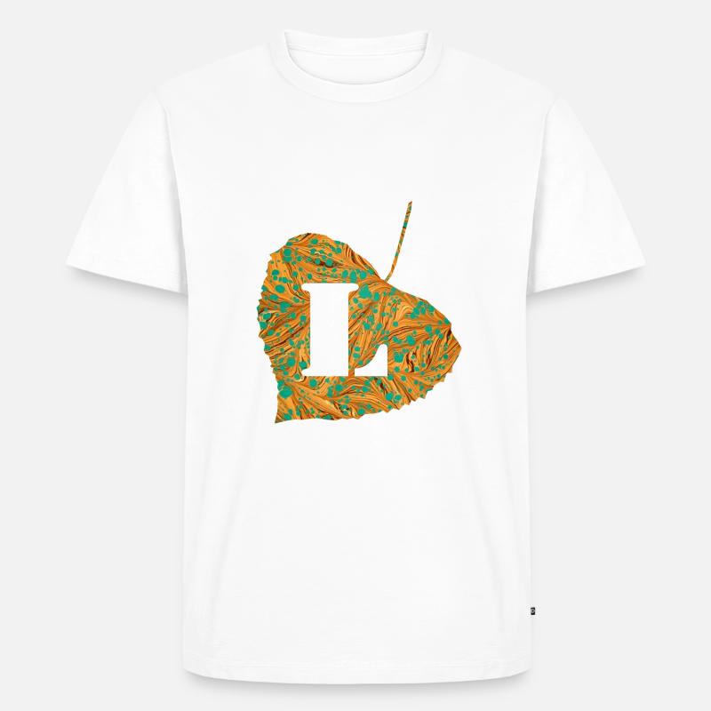 blatt e 95 l - Männer Premium Bio T-Shirt - Weiß