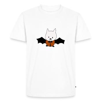 M. Bat – Le Gentle-Vampire - T-shirt Premium bio Homme - blanc - Devant - Nico (187cm)