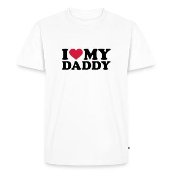 I love my Daddy - T-shirt Premium bio Homme - blanc - Devant - Nico (187cm)