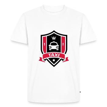 Taxi - Men's Premium Organic T-Shirt - white - Front - Nico (187cm)