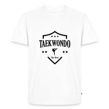 Taekwondo / Taekwondoin / Tae kwon do / Fight - T-shirt Premium bio Homme - blanc - Devant - Nico (187cm)