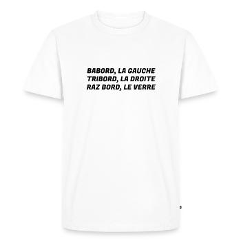 Bretagne / Breton / Bretonne / Breizh / Bzh - T-shirt Premium bio Homme - blanc - Devant - Nico (187cm)
