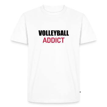 Volleyball - Volley Ball - Volley-Ball - Sport - Men's Premium Organic T-Shirt - white - Front - Nico (187cm)