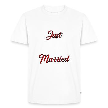 JUST MARRIED. LONG LIVE THE MARIES. bachelorette party. - Men's Premium Organic T-Shirt - white - Front - Nico (187cm)