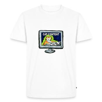 Funny Cats Content Internet Memes Gift - Men's Premium Organic T-Shirt - white - Front - Nico (187cm)