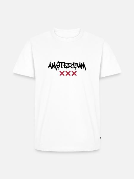 amsterdam - Männer Premium Bio T-Shirt - Weiß