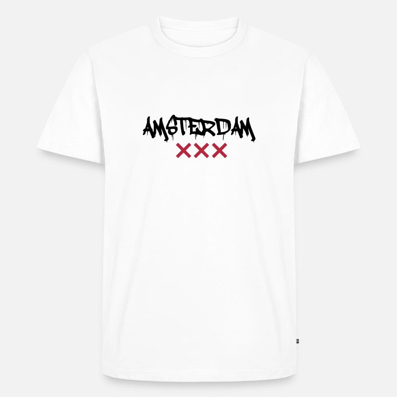 amsterdam - Männer Premium Bio T-Shirt - Weiß