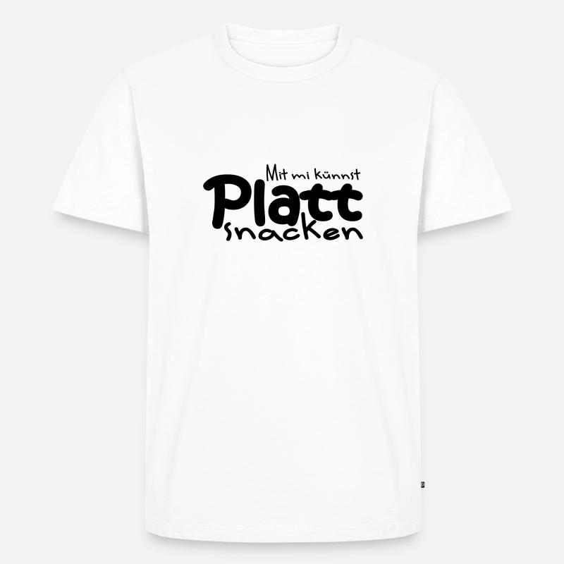 Platt snacken 2 - Männer Premium Bio T-Shirt - Weiß