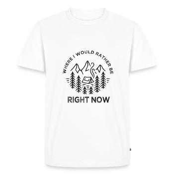 where i would rather be Hikking - T-shirt Premium bio Homme - blanc - Devant - Nico (187cm)