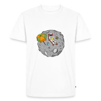 To the Moon - Men's Premium Organic T-Shirt - white - Front - Nico (187cm)