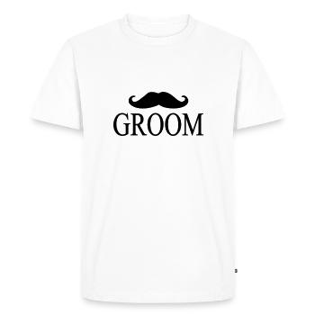 groom - Men's Premium Organic T-Shirt - white - Front - Nico (187cm)