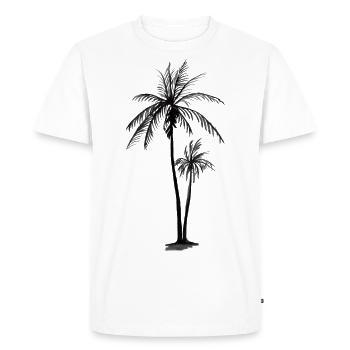 Palmiers - T-shirt Premium bio Homme - blanc - Devant - Nico (187cm)