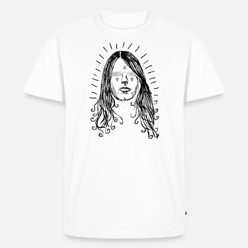 Psychedelic Rocker - Männer Premium Bio T-Shirt - Weiß