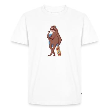 Les paresseux sont géniaux, je suis génial - T-shirt Premium bio Homme - blanc - Devant - Nico (187cm)