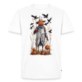 Halloween Goblincore Scarecrow Nature Art - Men's Premium Organic T-Shirt - white - Front - Nico (187cm)