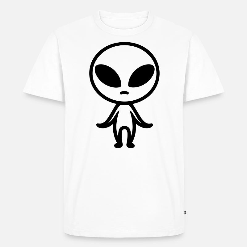 Außerirdischer - Männer Premium Bio T-Shirt - Weiß