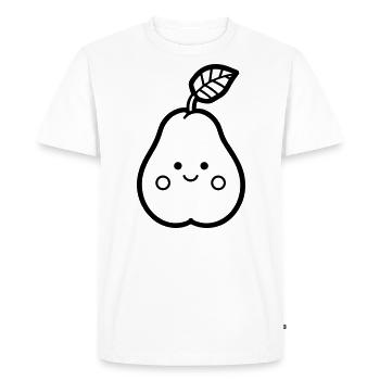 pear - Men's Premium Organic T-Shirt - white - Front - Nico (187cm)