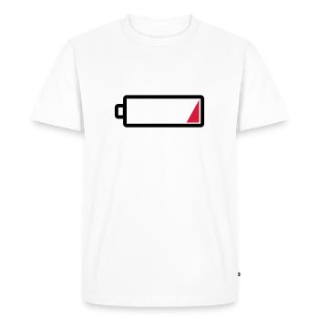 Empty - no power - tired - charge battery - Men's Premium Organic T-Shirt - white - Front - Nico (187cm)