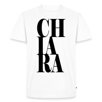 Chiara Nom Prénom Police moderne Word Art - T-shirt Premium bio Homme - blanc - Devant - Nico (187cm)