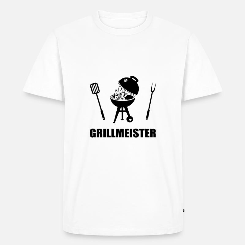 BBQ - Männer Premium Bio T-Shirt - Weiß