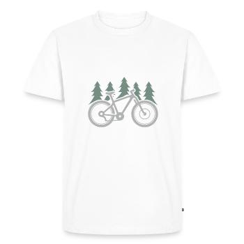 Le vélo est mon thérapeute, ma thérapie - T-shirt Premium bio Homme - blanc - Devant - Nico (187cm)