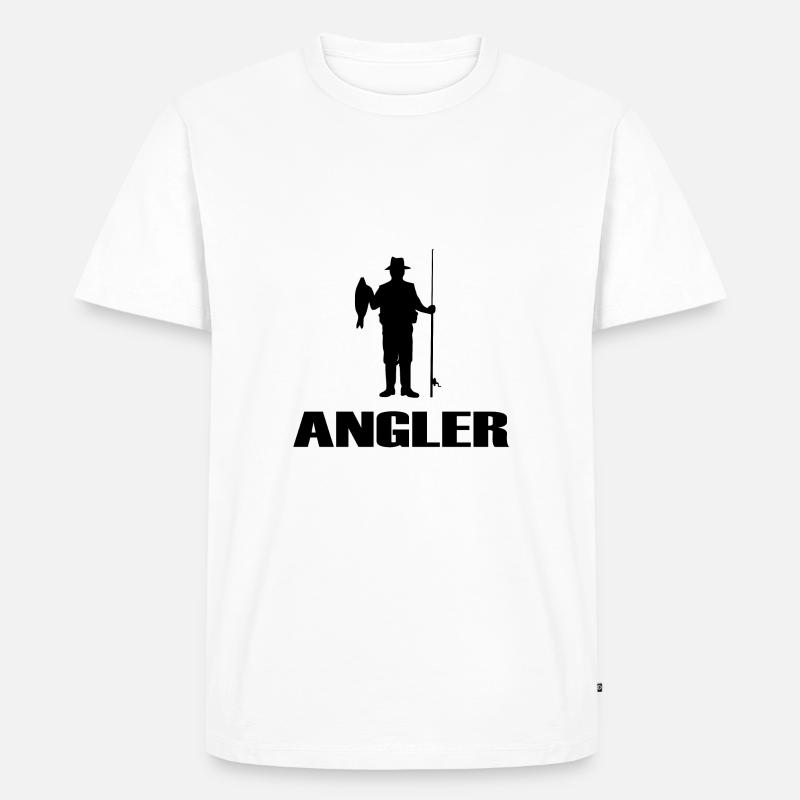Angeln - Männer Premium Bio T-Shirt - Weiß