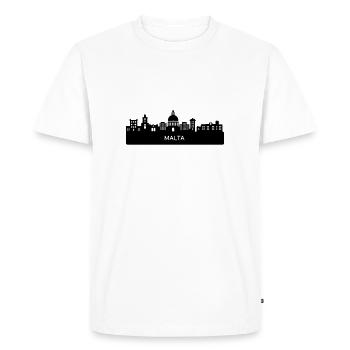 Malta Silhouette Skyline - Men's Premium Organic T-Shirt - white - Front - Nico (187cm)