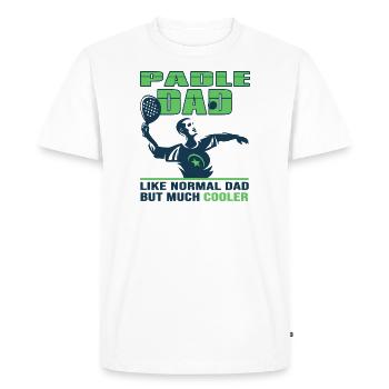 padel padeltennis paddel padelspieler papa padel - T-shirt Premium bio Homme - blanc - Devant - Nico (187cm)