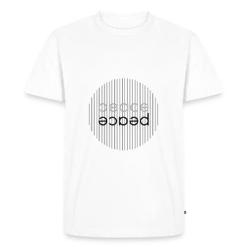 Peace Statements IV - Men's Premium Organic T-Shirt - white - Front - Nico (187cm)