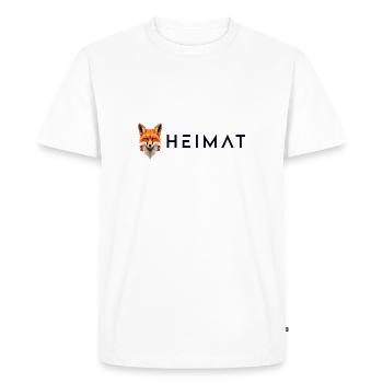 Geometrie Fuchs, Fuchskopf Design - Männer Premium Bio T-Shirt - Weiß - Vorne - Nico (187cm)