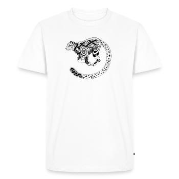Celtic Snow Leopard / Snow Leopard Celtic - T-shirt Premium bio Homme - blanc - Devant - Nico (187cm)