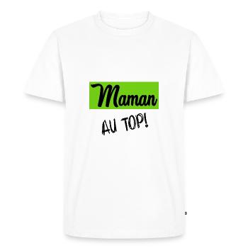 MAMAN - T-shirt Premium bio Homme - blanc - Devant - Nico (187cm)