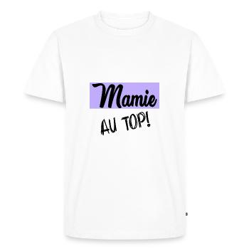 GRANNY. MOTHER'S DAY. HAPPY GRANNY'S DAY. I LOVE YOU - Men's Premium Organic T-Shirt - white - Front - Nico (187cm)