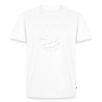 BromBär - T-shirt Premium bio Homme - blanc - Devant - Nico (187cm)