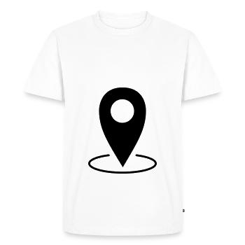 Standort Symbol gprs Geschenkidee Signal - T-shirt Premium bio Homme - blanc - Devant - Nico (187cm)