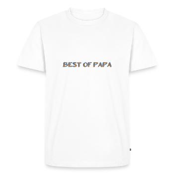 HAPPY BIRTHDAY DAD. DAD. FATHER's DAY. FATHER - Men's Premium Organic T-Shirt - white - Front - Nico (187cm)